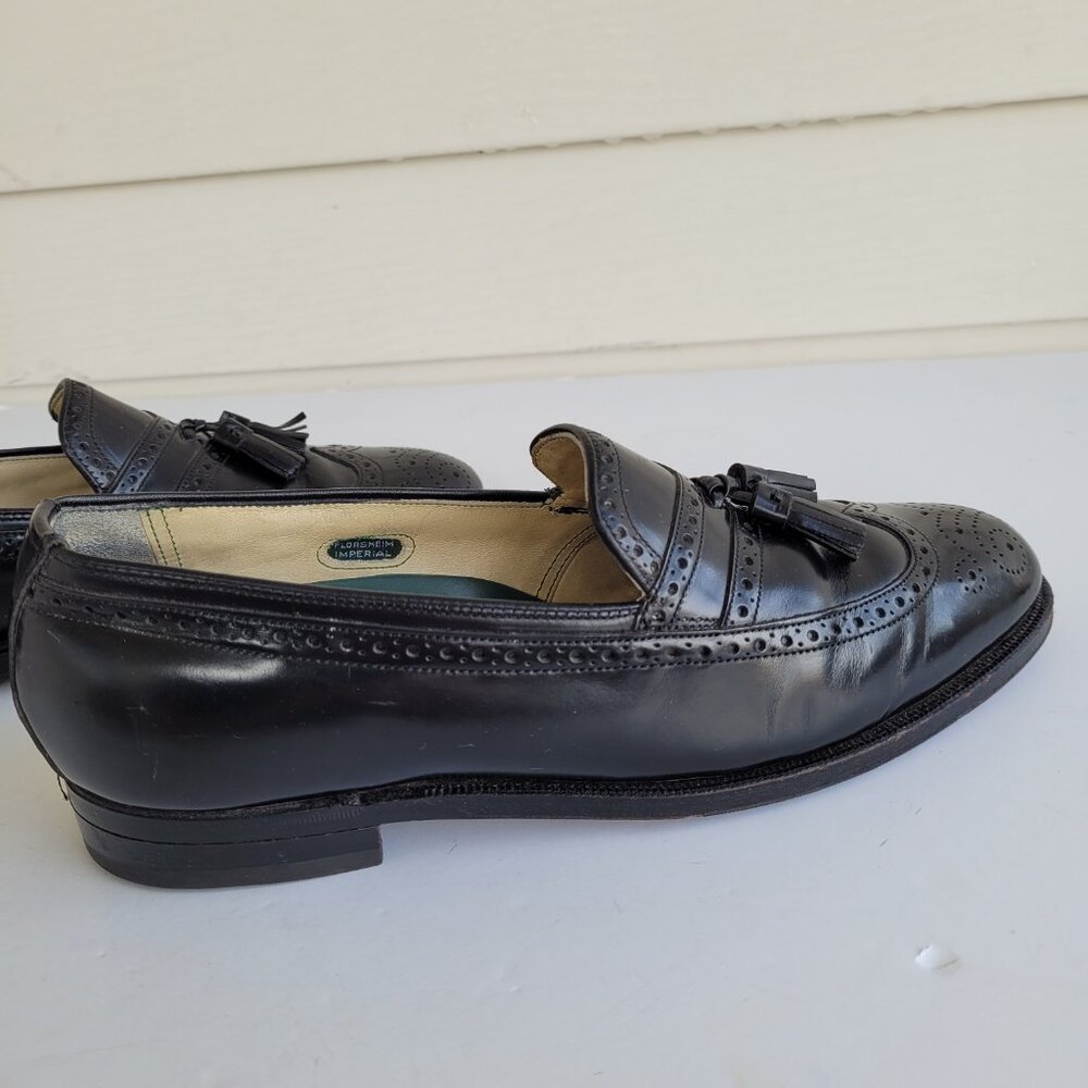 Florsheim Imperial Black Leather Men's Shoes 8 - Picture 9 of 14